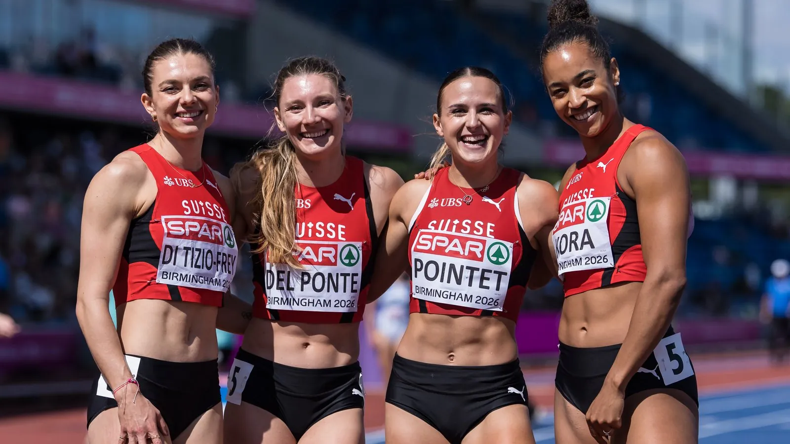 4×100-m-Frauenstaffel sprintet in Birmingham in den EM-Final