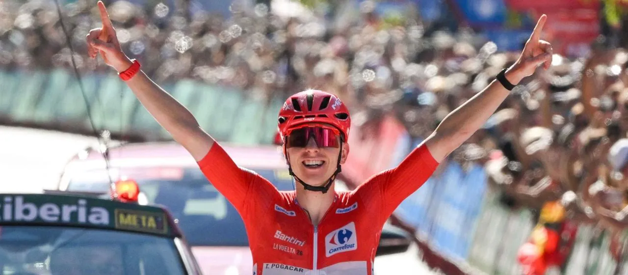 Tadej Pogacar gewinnt die vierte Etappe der Vuelta in Spanien